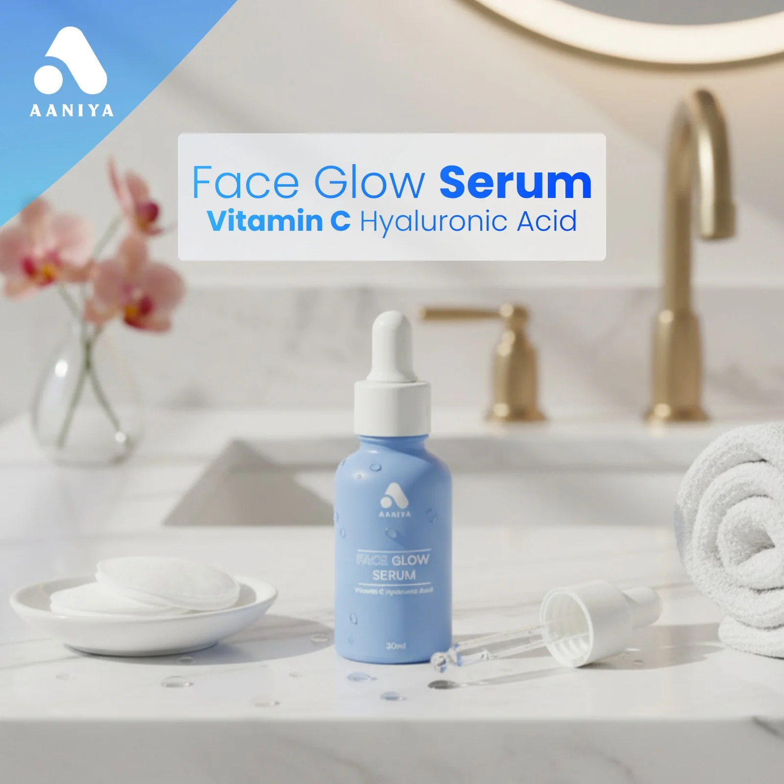 AANIYA Vitamin C Hyaluronic Acid Face Glow Serum, 30ml - Image 5