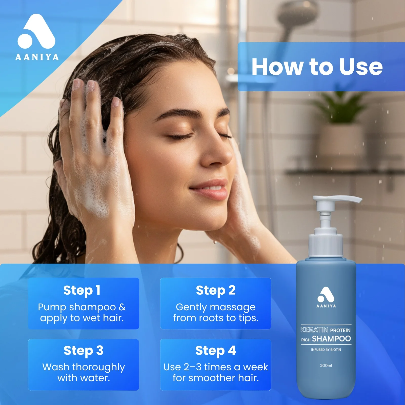 AANYA Keratin Protein Rich Shampoo, 200ml - Image 4
