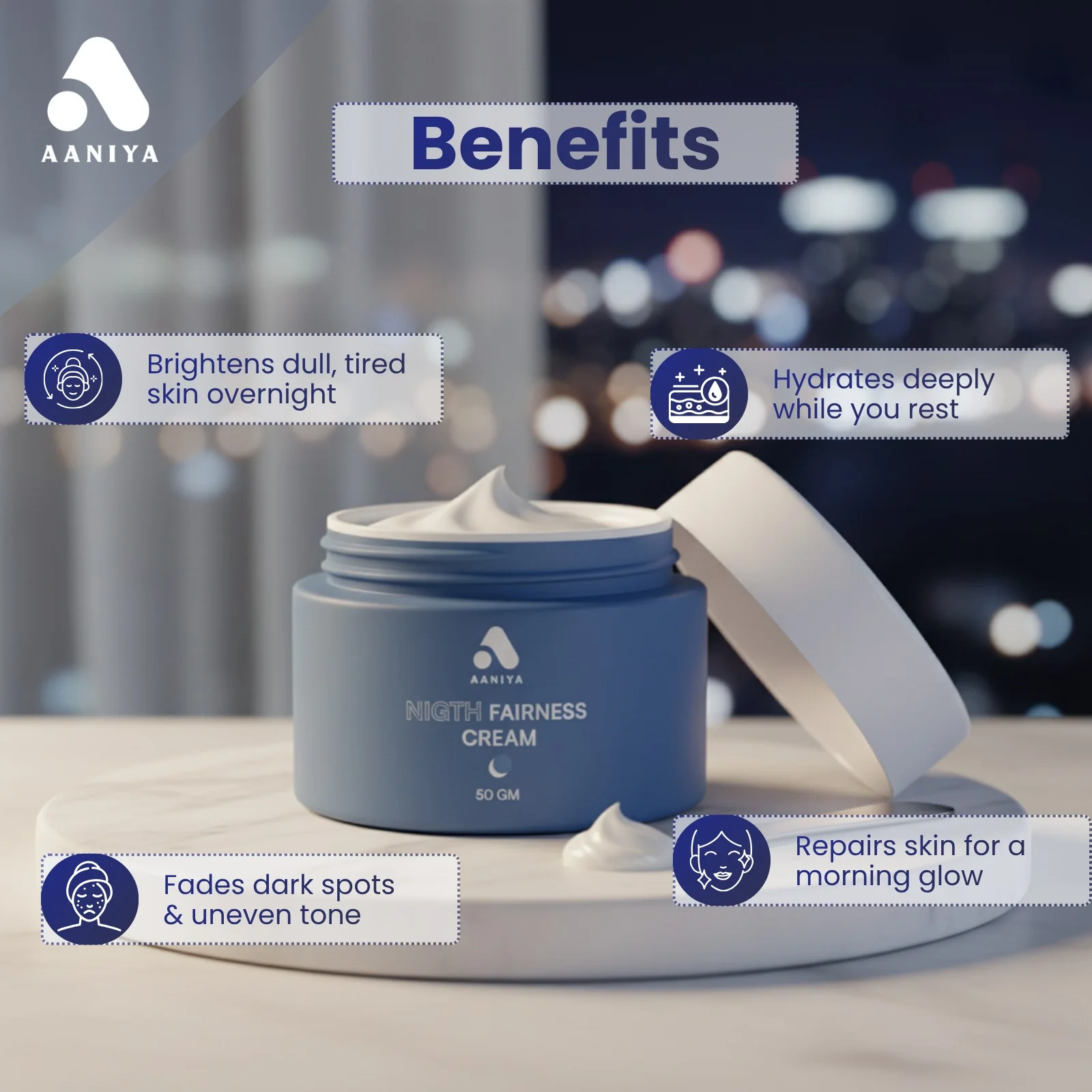 AANYA Night Fairness Cream, 50gm - Image 5