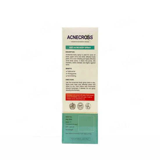 Acnecross Anti Acne Body Spray, - Image 3