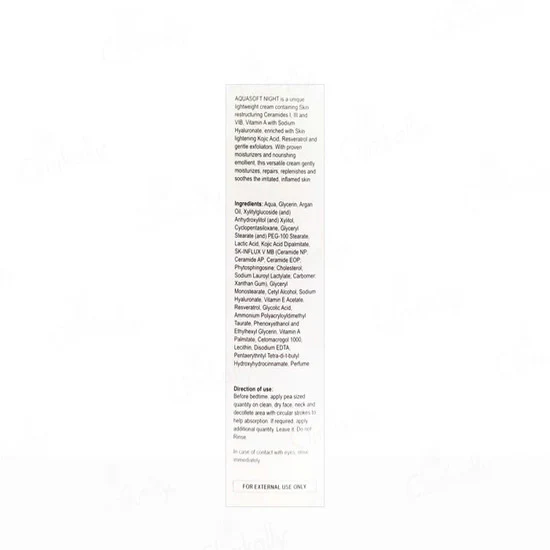 Aquasoft Night Advanced Repair & Rejuvenation Cream 50gm - Image 3