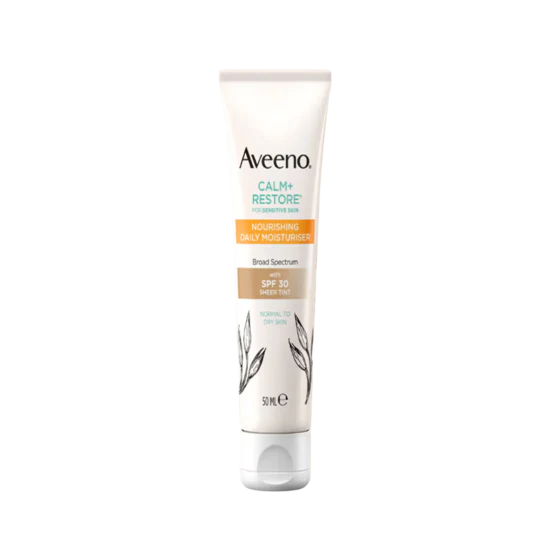 Aveeno Calm + Restore Nourishing Daily Moisturiser Sheer Tint SPF 30 50ml