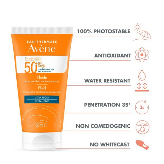 Avene Very High Protection Ultra-Light Sunscreen Fluid SPF 50+, 50ml - Image 7