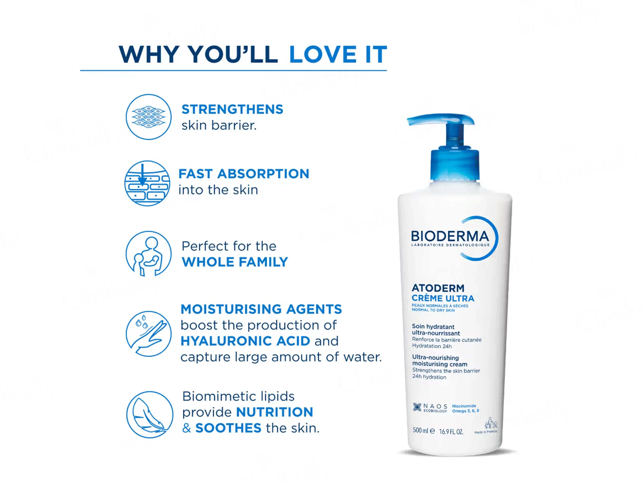 Bioderma Atoderm Crème Ultra Nourishing Moisturising Cream 500ml - Image 6