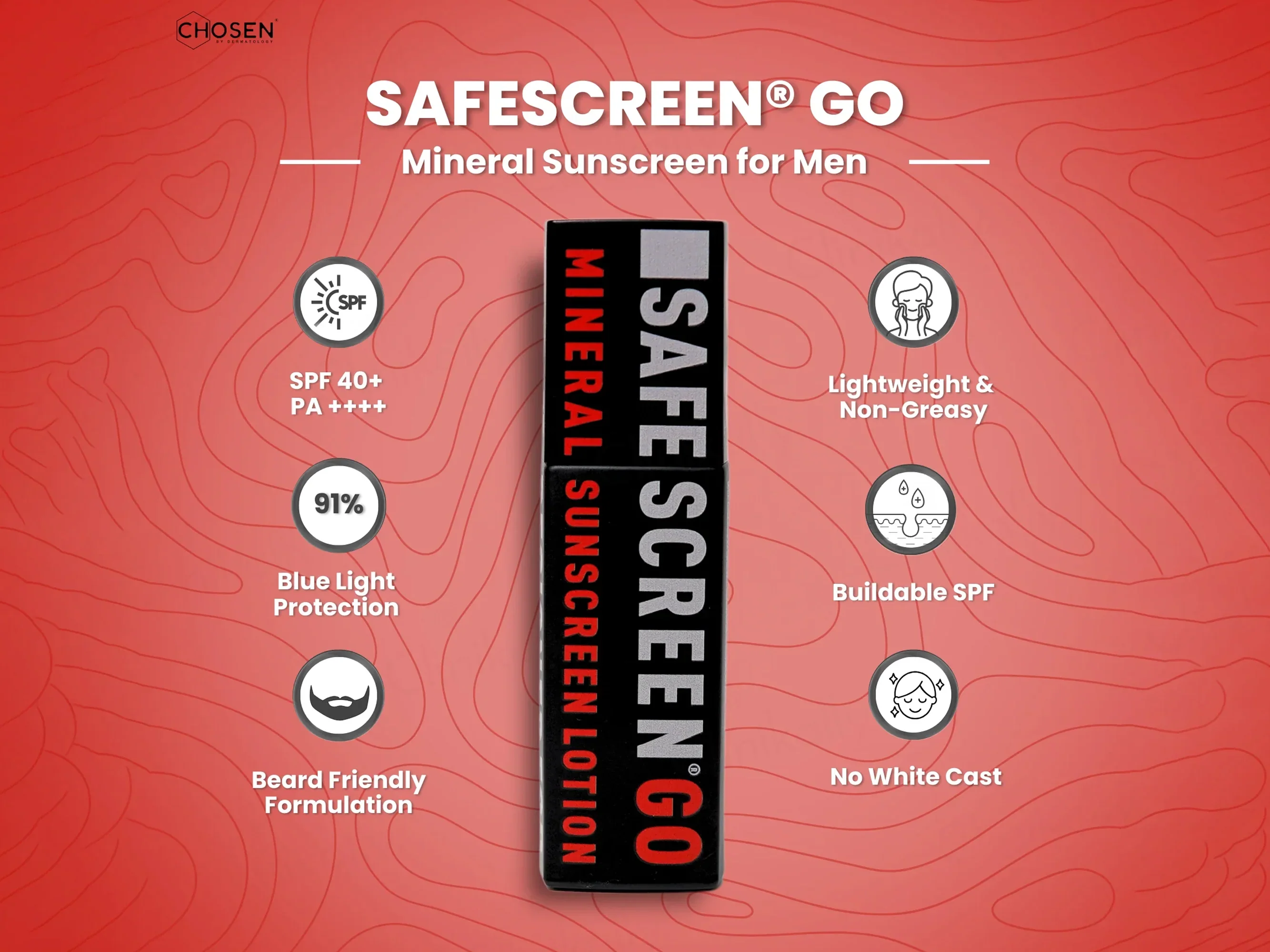 Chosen Safescreen Go Mineral Sunscreen Lotion SPF 40+ PA++++ 40ml - Image 4