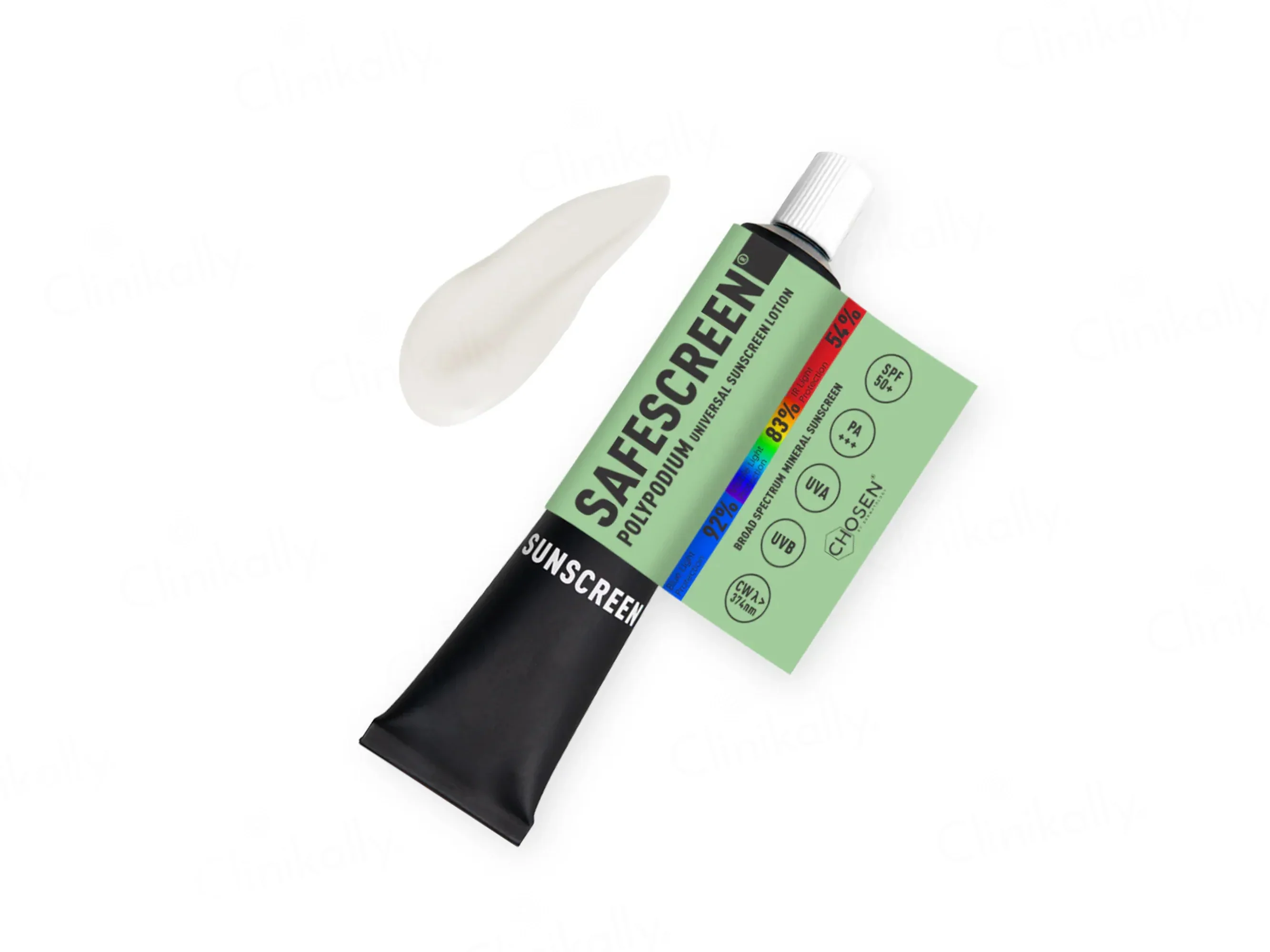 Chosen Safescreen Polypodium Universal Mineral Sunscreen Lotion SPF 50+ PA+++ 40ml - Image 2