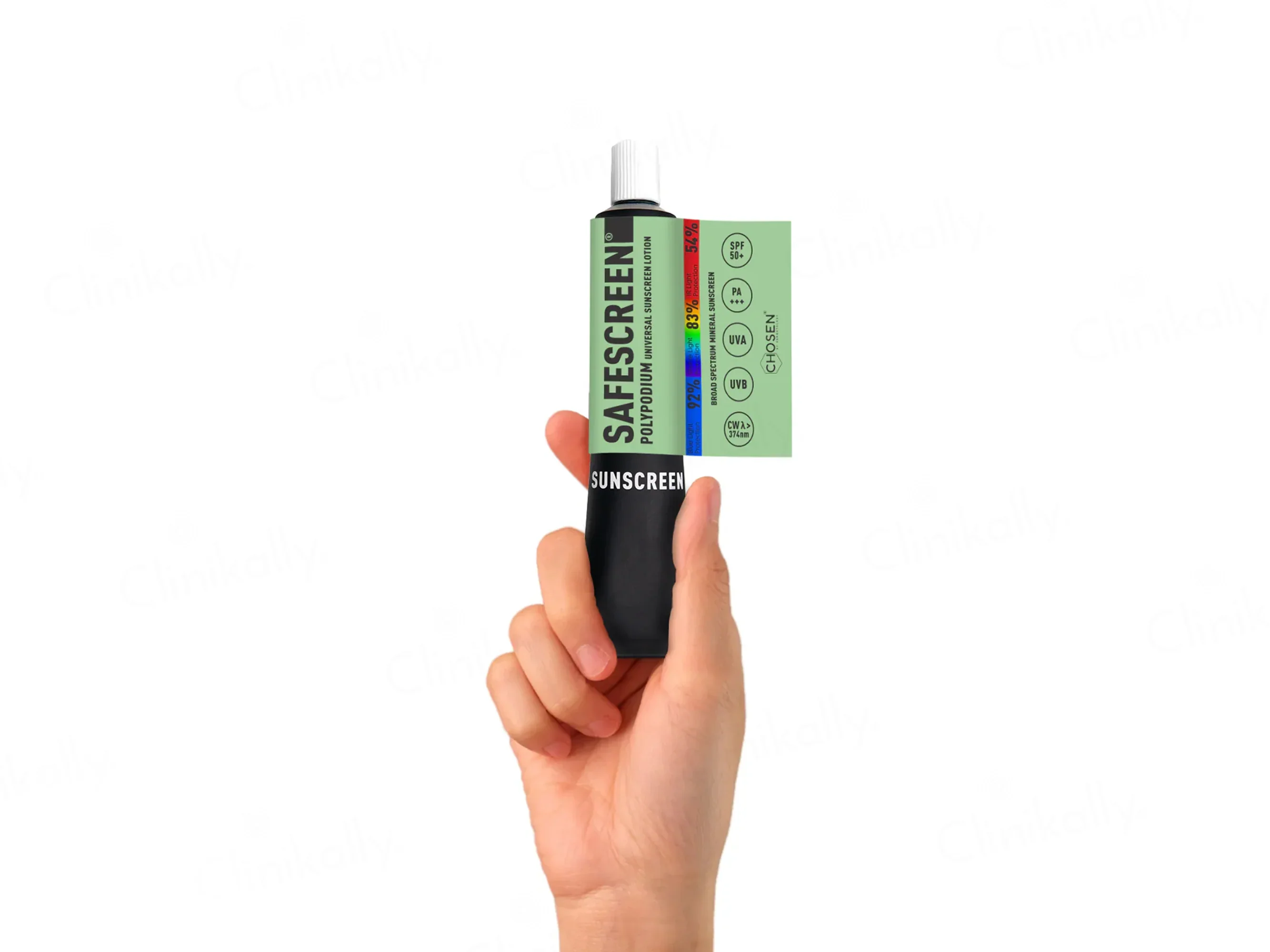 Chosen Safescreen Polypodium Universal Mineral Sunscreen Lotion SPF 50+ PA+++ 40ml - Image 3