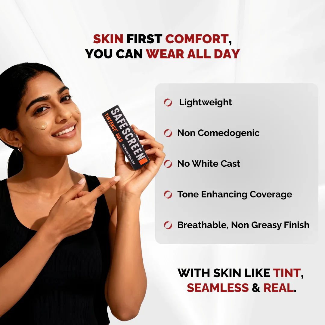 Chosen Safescreen Tintense Gold Tinted Gold Sunscreen SPF 50+ PA++++ 40ml - Image 4
