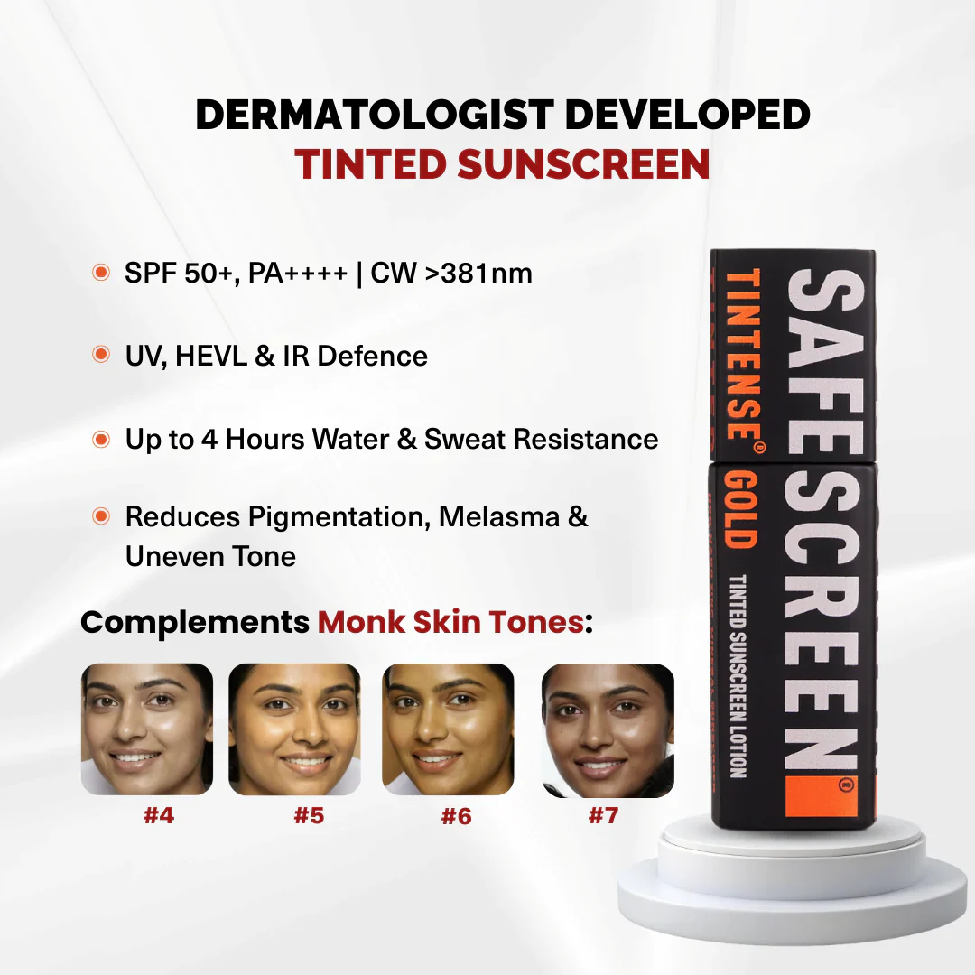 Chosen Safescreen Tintense Gold Tinted Gold Sunscreen SPF 50+ PA++++ 40ml - Image 6