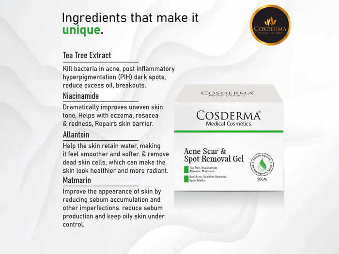 Cosderma Acne Scar & Spot Removal Gel, - Image 3