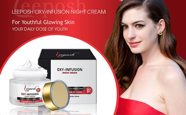 Cosderma CutiLift Leeposh Oxy-Infusion Night Cream Hyaluronic Acid Face Cream Natural Face Cream, 50gm - Image 3