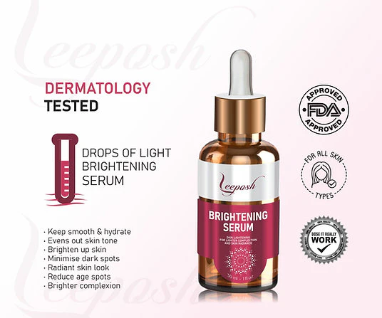 Cosderma Leeposh 5% Alpha Arbutin Skin Brightening Serum for Brightening Pigmentation Blemishes, Dark Spots, 30ml - Image 2