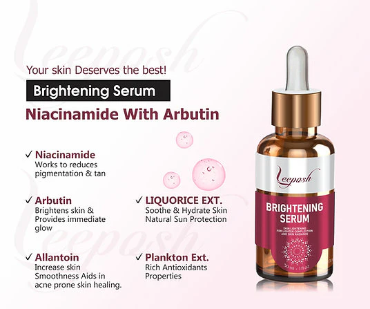 Cosderma Leeposh 5% Alpha Arbutin Skin Brightening Serum for Brightening Pigmentation Blemishes, Dark Spots, 30ml - Image 3