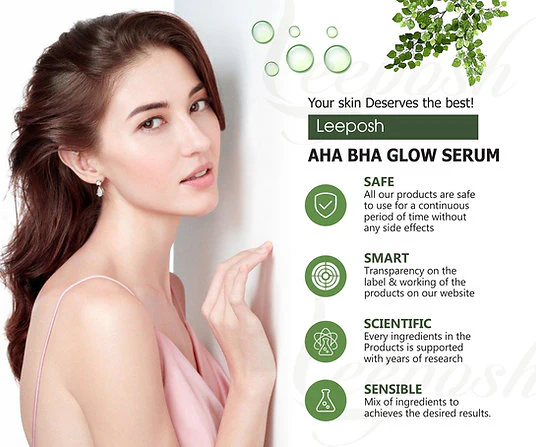 Cosderma Leeposh AHA BHA Serum Helps In Exfoliating Skin, Controlling Oil ,Spot, Acne Scar Reduction, 30ml - Image 2