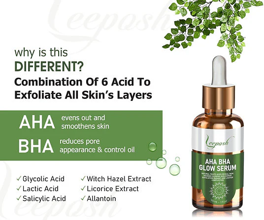 Cosderma Leeposh AHA BHA Serum Helps In Exfoliating Skin, Controlling Oil ,Spot, Acne Scar Reduction, 30ml - Image 3