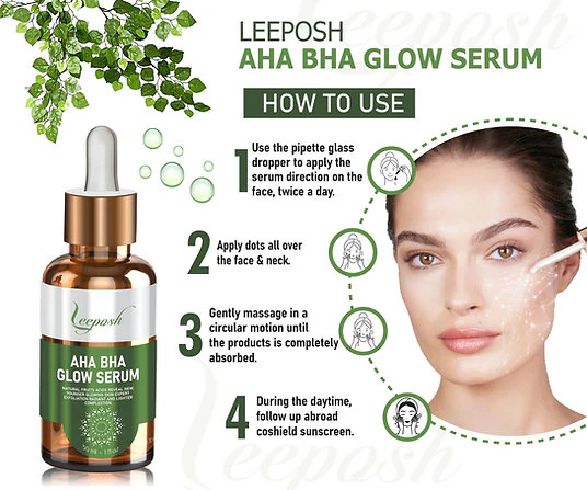 Cosderma Leeposh AHA BHA Serum Helps In Exfoliating Skin, Controlling Oil ,Spot, Acne Scar Reduction, 30ml - Image 4