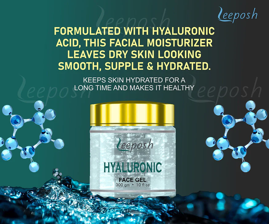 Cosderma Leeposh Hyaluronic Acid Gel Cream Anti ageing Hydrating Gel Anti ageing Gel, 300gm - Image 2