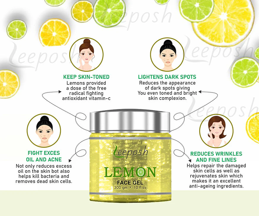 Cosderma Leeposh Lemon Skin Gel skin Glow Face Gel, 300gm - Image 3