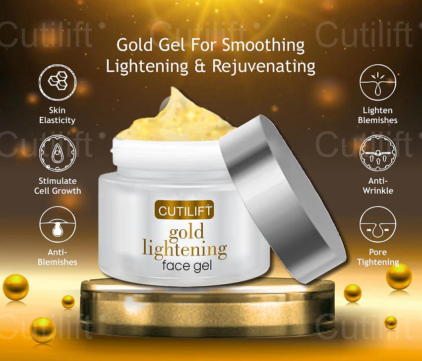 Cutilift Gold Lightening Face Gel, 50gm - Image 2