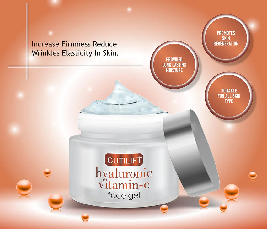 Cutilift Hyaluronic Vitamin-C Face Gel, 50gm - Image 2