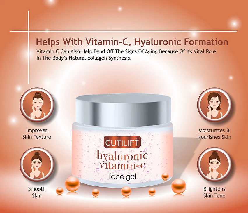 Cutilift Hyaluronic Vitamin-C Face Gel, 50gm - Image 3