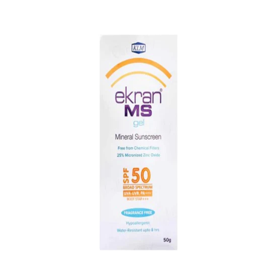Ekran MS Mineral Sunscreen Gel SPF 50 PA+++ 50gm