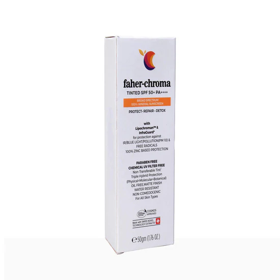 Faher-Chroma Tinted SPF 50+ Sunscreen PA++++, 50gm - Image 2