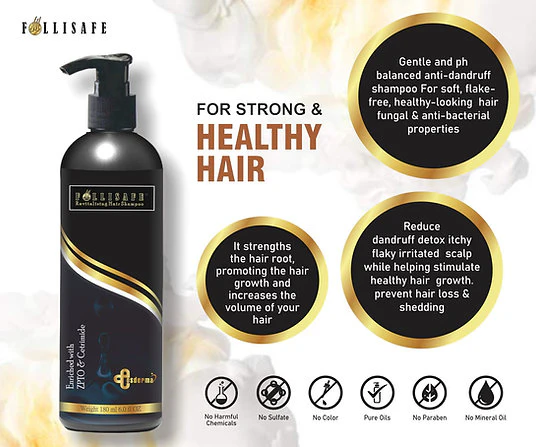 Follisafe hair shampoo Antidandruff Shampoo Zinc PCA, 180ml - Image 3