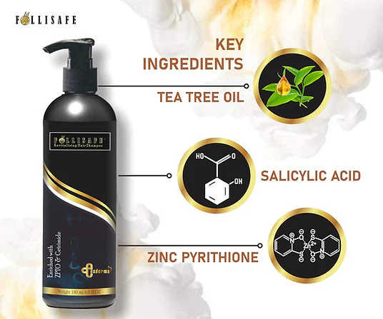 Follisafe hair shampoo Antidandruff Shampoo Zinc PCA, 180ml - Image 4
