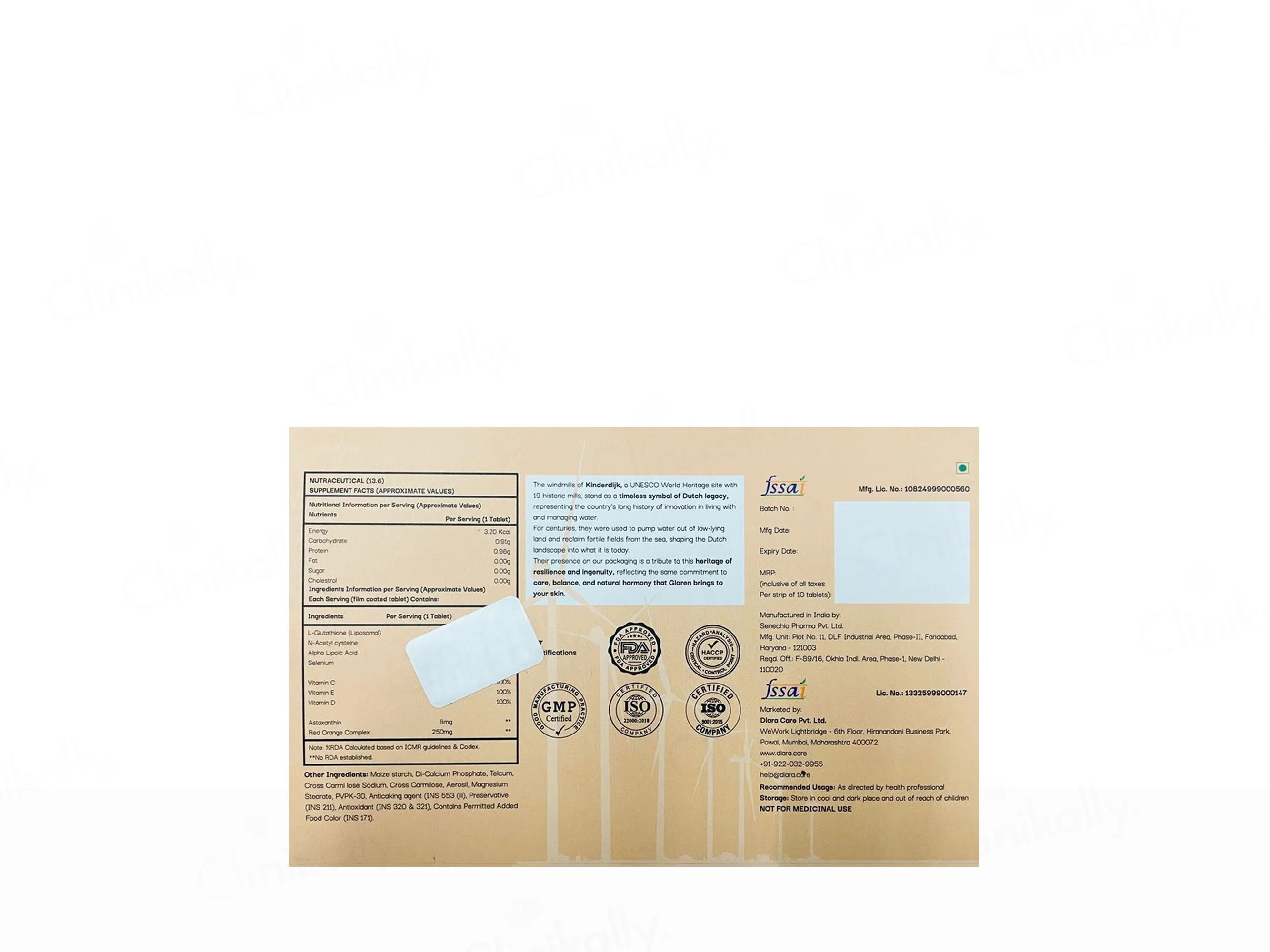 Gloren 1000 Liposomal Glutathione Nutraceutical 10Tablets - Image 4