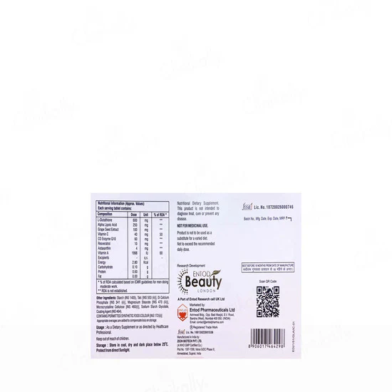 Glotamin Skin Brightening & Anti-Ageing Tablet 10 Tab - Image 3