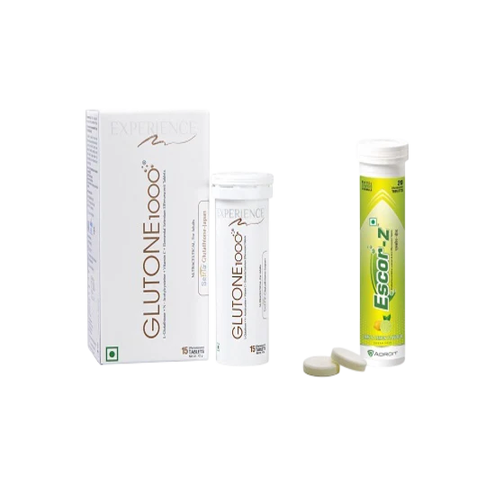 Glutone 1000 15 TAB with Escor Z -Lime & Lemon Flavour, 20TAB
