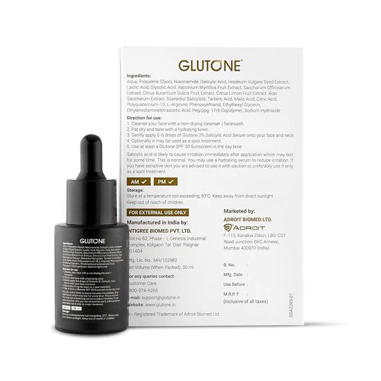Glutone 2% Salicylic Acid Serum, 30ml - Image 4