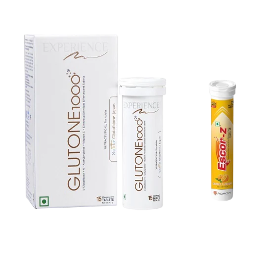 Glutone 1000, 15Tab with Escor-Z Orange Flavour, 20TAB