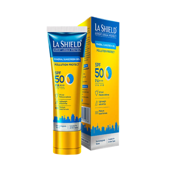 La Shield Pollution Protect Mineral Sunscreen Gel SPF 50 PA+++