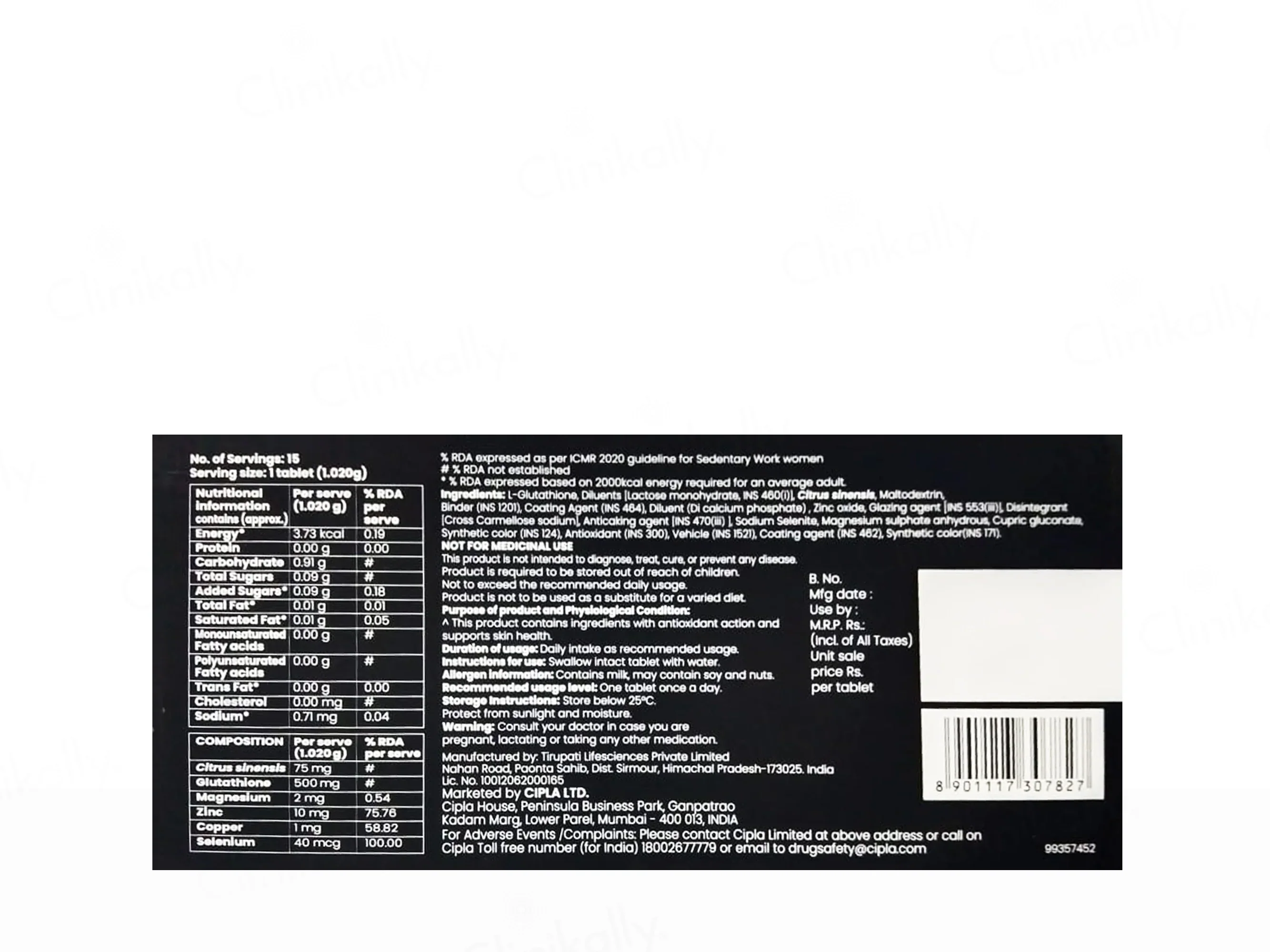 Lumacip Glo Skin Nutraceutical Tablet 15 Tab - Image 2