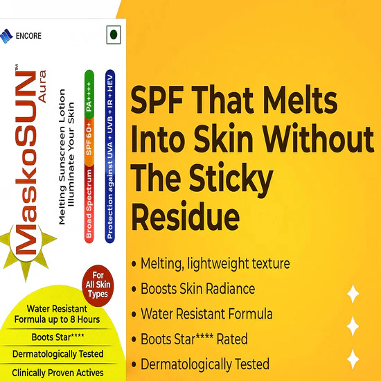 Maskosun Aura Melting Sunscreen Lotion SPF 60+ PA++++, - Image 4