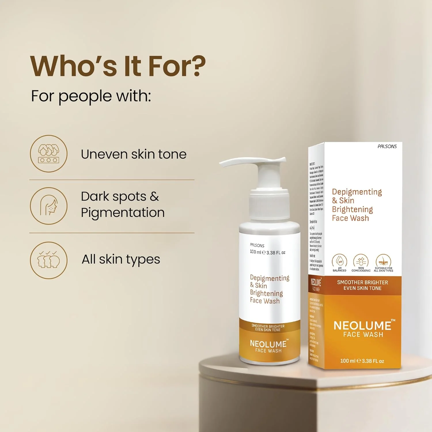 Neolume Brightening Face Wash 100ml - Image 4