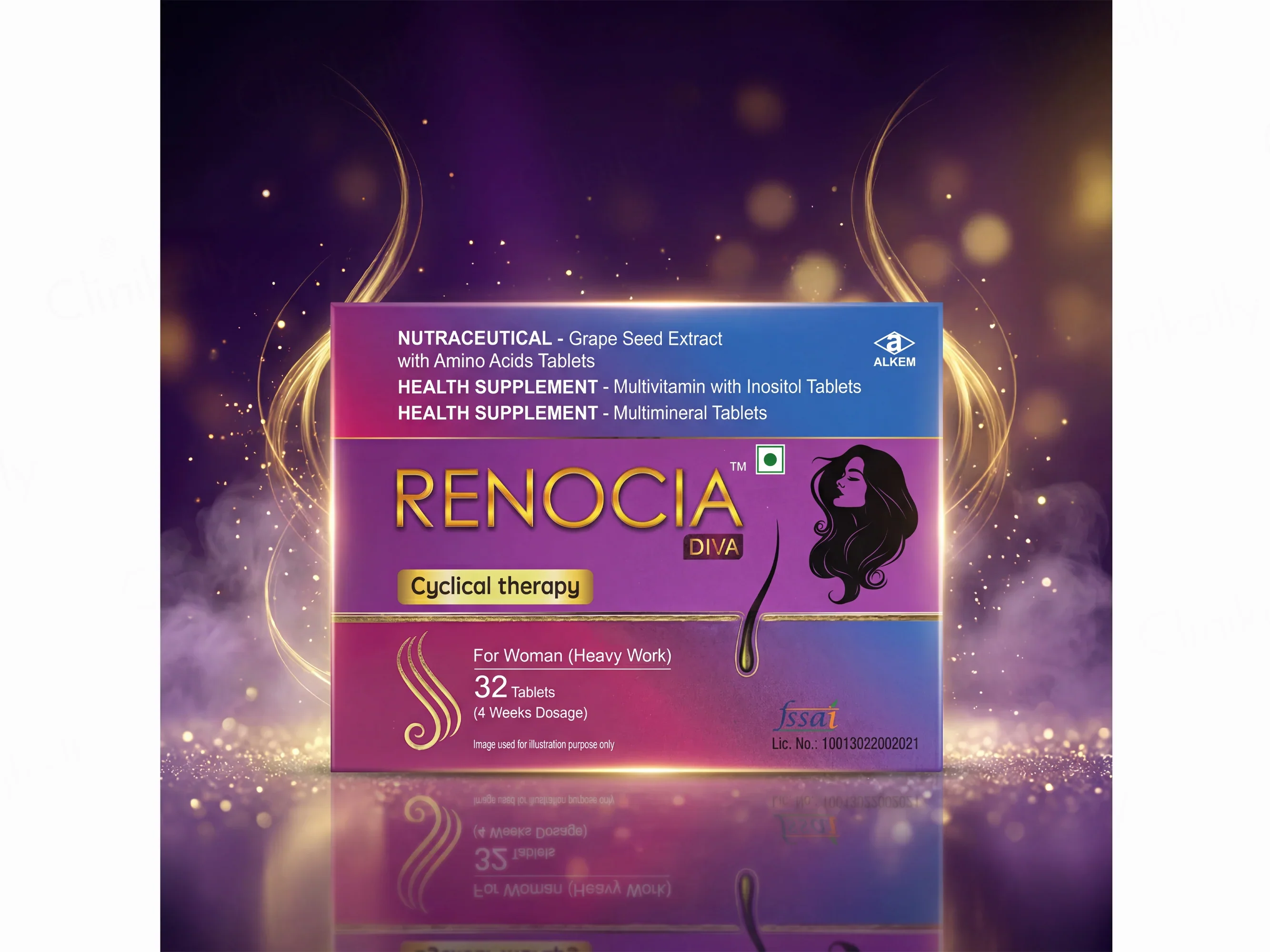 Renocia Diva Hair Cyclical Therapy Nutraceutical Tablet For Women 1 Kit - Image 3