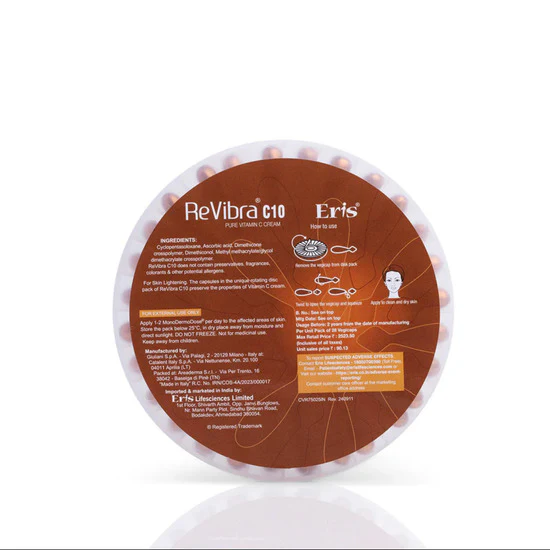 Revibra C10 Pure Vitamin C Cream, 28 Vegicaps of 0.5 ml each - Image 4