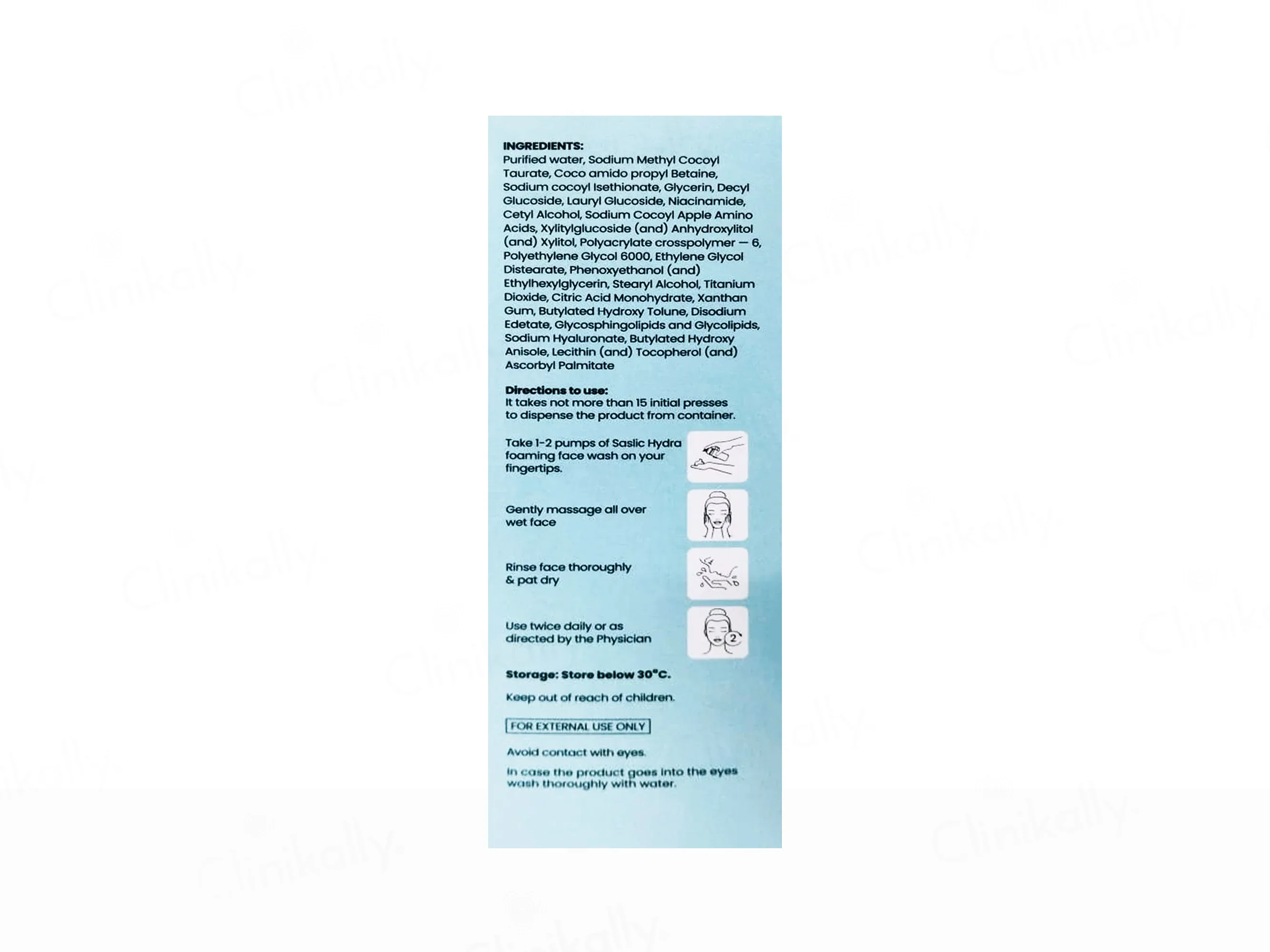 Saslic Hydra Foaming Cream-To-Foam Face Wash 100ml - Image 2
