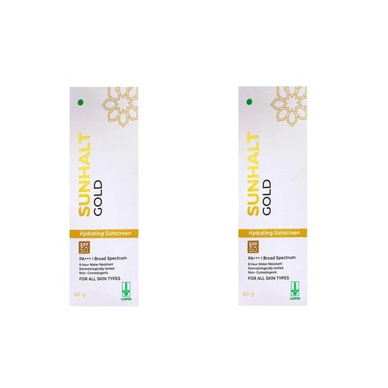 Sunhalt gold hydrating sunscreen spf 50 PA+++, 60gm - Image 3