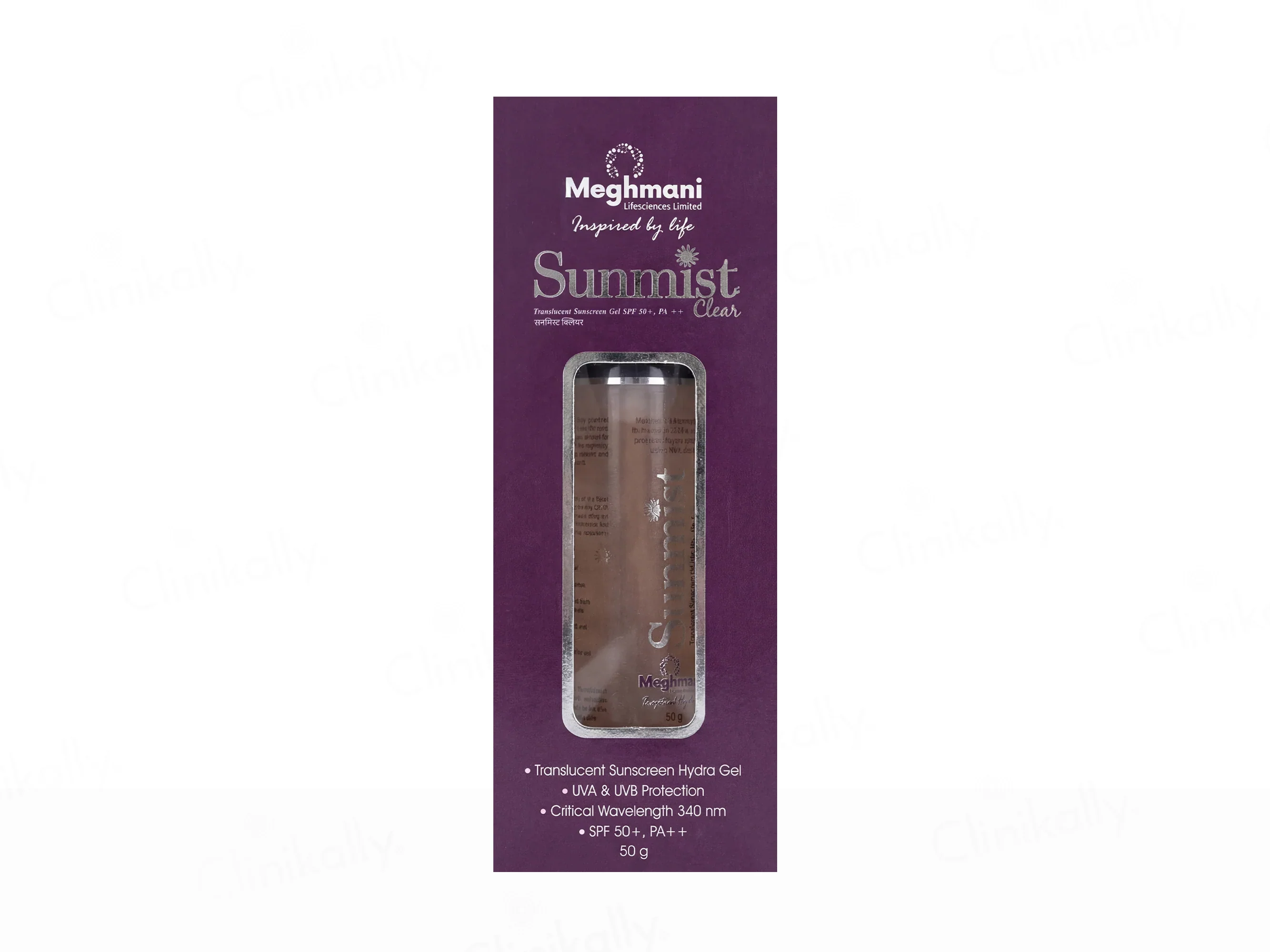 Sunmist Clear Transparent Sunscreen Gel SPF 50+ 50gm