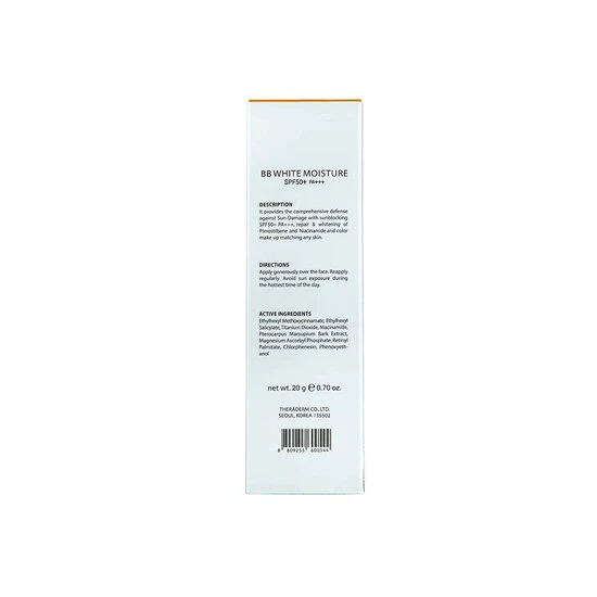 Theraderm BB White Cream Moisture SPF50+++ 20gm - Image 3