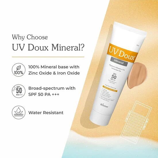 UV Doux Mineral Sunscreen Gel SPF 50+ 50gm - Image 2